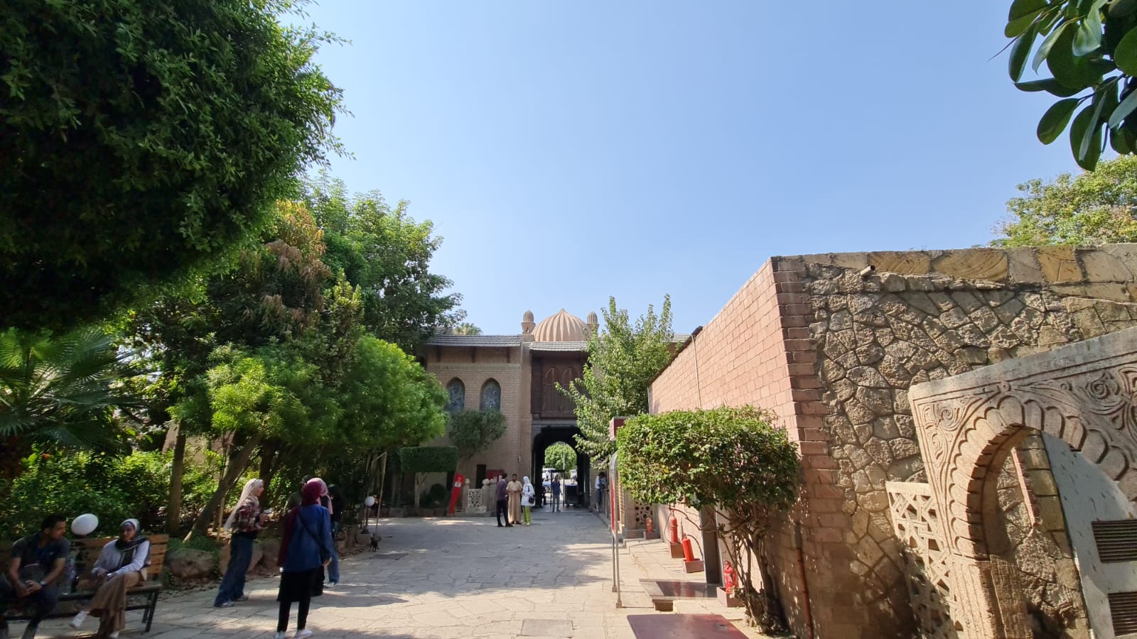 Historic Islamic Cairo courtyard with traditional architecture