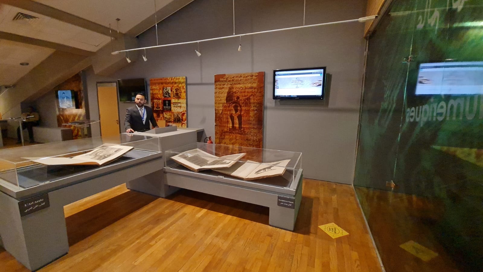 Exhibits and rare books at the Cairo National Library and Archives
